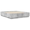vidaXL Cadre de lit Gris b&eacute;ton 200 x 200 cm Bois d'ing&eacute;nierie
