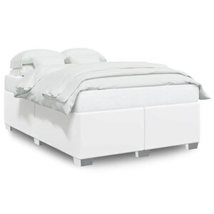 vidaXL Cadre de lit sans matelas blanc similicuir