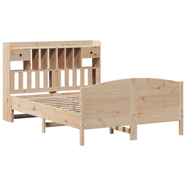 vidaXL Lit biblioth&egrave;que sans matelas 160x200 cm bois massif de pin