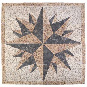 vidaXL Carreaux mosa&iuml;ques motif vent Multicolore 120 x 120 cm Marbre
