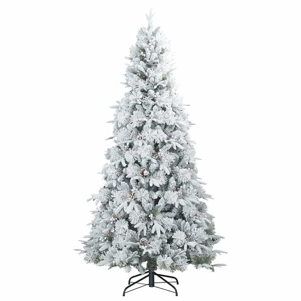 vidaXL Sapin de Noël artificiel à branches pliantes, duveteux de neige