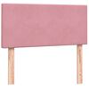 vidaXL Sommier &agrave; lattes de lit avec matelas rose 80x220 cm velours