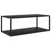 vidaXL Table basse Noir 100x50x35 cm Verre tremp&eacute;