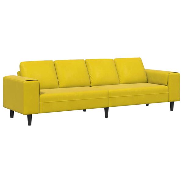 vidaXL Canap&eacute; de salon Jaune 250 x 77 x 76 cm