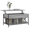 vidaXL Table basse sonoma gris 100x55x50 cm bois d'ing&eacute;nierie et m&eacute;tal