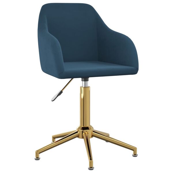 vidaXL Chaises pivotantes &agrave; manger lot de 6 bleu velours
