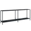 vidaXL Table console Noir 200x35x75,5 cm Verre tremp&eacute;