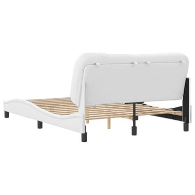 vidaXL Cadre de lit sans matelas blanc 120x200 cm similicuir