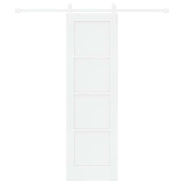 vidaXL Porte coulissante Blanc 61 x 198,5 cm Pin massif