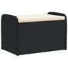 vidaXL Banc de rangement avec coussin noir 80x51x52 cm r&eacute;sine tress&eacute;e