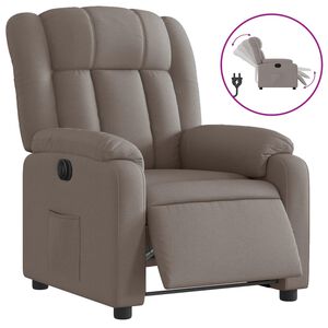 vidaXL Fauteuil inclinable &eacute;lectrique Taupe Tissu