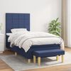 vidaXL Sommier &agrave; lattes de lit avec matelas Bleu 80x200 cm Tissu