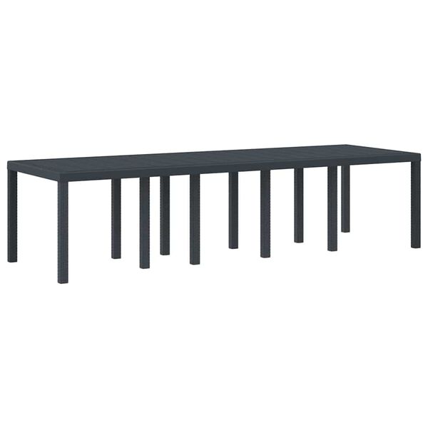 vidaXL Table de jardin pour repas Anthracite 300 x 100 x 73 cm