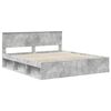 vidaXL Cadre de lit avec t&ecirc;te de lit B&eacute;ton 180 x 200 cm Pin massif