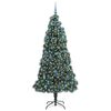 vidaXL Arbre de No&euml;l artificiel pr&eacute;-&eacute;clair&eacute; avec ensemble de boules