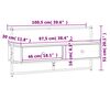 vidaXL Meuble TV mural noir 100,5x30x51 cm bois d'ing&eacute;nierie