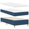 vidaXL Lit &agrave; Ressorts avec matelas Bleu 100 x 200 cm tissu