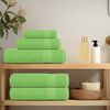 vidaXL Serviettes de bain FROGN 4pcs vert pomme 100x150cm 360 g/m&sup2;