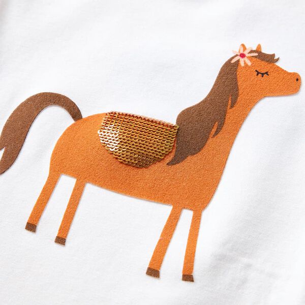 T-shirt enfants &agrave; manches longues &eacute;cru 92