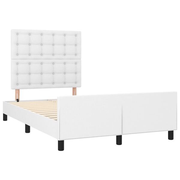 vidaXL Cadre de lit sans matelas blanc 120x190 cm similicuir