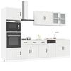 vidaXL Ensemble de 7 meubles de cuisine "Lucca" en bois d'ingénierie blanc brillant