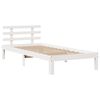 vidaXL Lit biblioth&egrave;que sans matelas blanc 90x190cm bois de pin massif