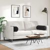 vidaXL Coussins d'accent 2 pcs Noir &Oslash; 25 x 70 cm