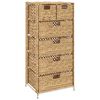 vidaXL Unit&eacute; de rangement avec 6 paniers 47x37x100 cm Jacinthe d'eau