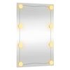 vidaXL Miroir mural avec lumi&egrave;res LED 40x60 cm verre rectangulaire