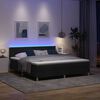 vidaXL Lit &agrave; ressort LED avec matelas avec LED Noir 180 x 200 cm tissu