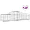 vidaXL Paniers &agrave; gabions arqu&eacute;s 50 pcs 200x50x40/60 cm fer galvanis&eacute;