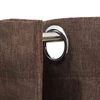 vidaXL Rideaux occultants Aspect lin avec &oelig;illets 2pcs Taupe 140x245cm