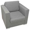 vidaXL Fauteuil gris foncé tissu
