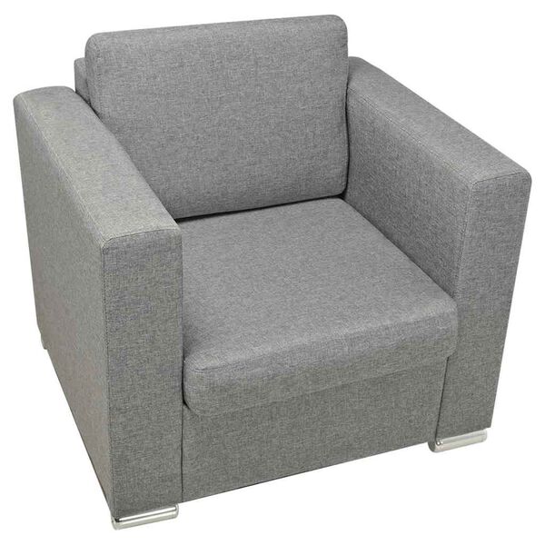 vidaXL Fauteuil gris foncé tissu