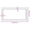 vidaXL Dessus de table 80x40x(2-4) cm bois de ch&ecirc;ne massif non trait&eacute;