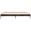 vidaXL Cadre de lit sans matelas ch&ecirc;ne fum&eacute; 200x200 cm