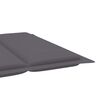 vidaXL Chaise longue avec coussin Gris Bois d'acacia solide