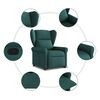vidaXL Fauteuil inclinable vert fonc&eacute; tissu