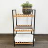 Bathroom Solutions Support de rangement et 3 &eacute;tag&egrave;res Bambou et acier