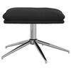 vidaXL Chaise de relaxation avec tabouret Noir brillant Similicuir