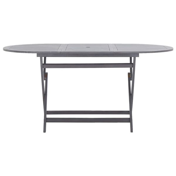 vidaXL Ensemble &agrave; manger de jardin 7 pcs Bois d'acacia massif Gris