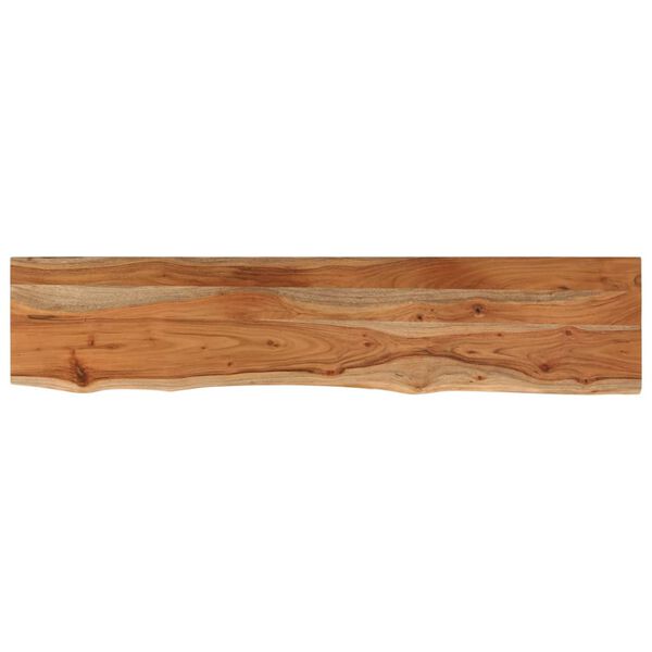 vidaXL &Eacute;tag&egrave;re murale rectangulaire massif acacia bordure assortie