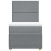 vidaXL Sommier &agrave; lattes de lit avec matelas gris clair 80x200 cm tissu