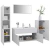 vidaXL Ensemble de meubles de salle de bain Blanc brillant Agglom&eacute;r&eacute;
