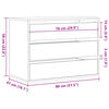 vidaXL Commode d'angle ch&ecirc;ne fum&eacute; 80x41x58 cm bois d'ing&eacute;nierie
