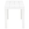 vidaXL Table de jardin avec 2 bancs Plastique Blanc