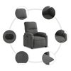 vidaXL Fauteuil inclinable électrique gris foncé tissu microfibre