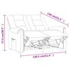 vidaXL Fauteuil inclinable &agrave; 2 places Gris clair Tissu microfibre
