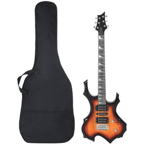 vidaXL Guitare &eacute;lectrique pour d&eacute;butants et sac marron et noir 4/4 39"
