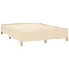 vidaXL Sommier &agrave; lattes de lit avec matelas Cr&egrave;me 140x200 cm Tissu